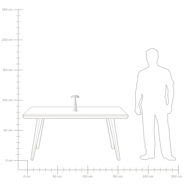 Beliani - BOCONO - Draadloze LED tafellamp - Wit - IJzer