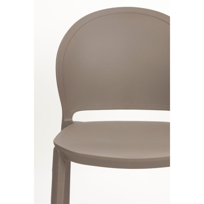 Housecraft Sjoerd Tuinstoelen Kunststof Grijs - Set van 4