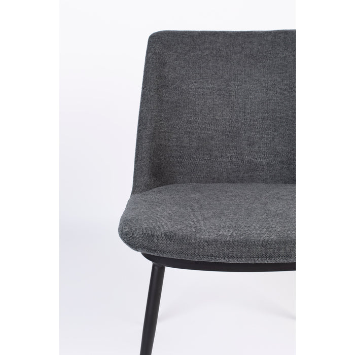 Housecraft Living Lionel Eetkamerstoelen Donkergrijs - Set van 2