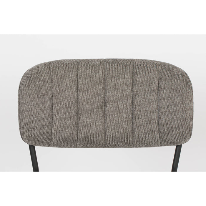 Housecraft Living Jolien Eetkamerstoelen Zwart| Grijs - Set van 2