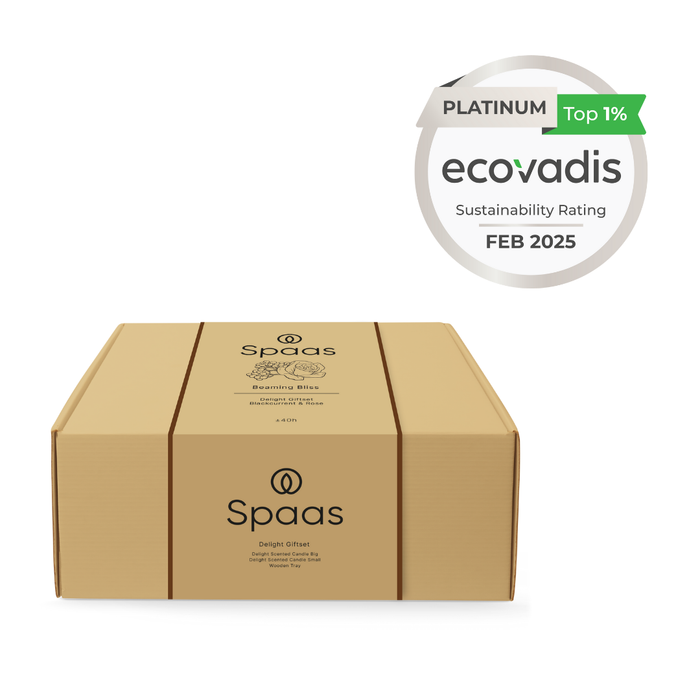 Spaas Delight Giftbox Beaming Bliss – 2 Geurkaarsen & Schaal