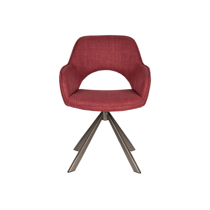 Housecraft Living Toye Eetkamerstoelen draaibaar Rood - Set van 2