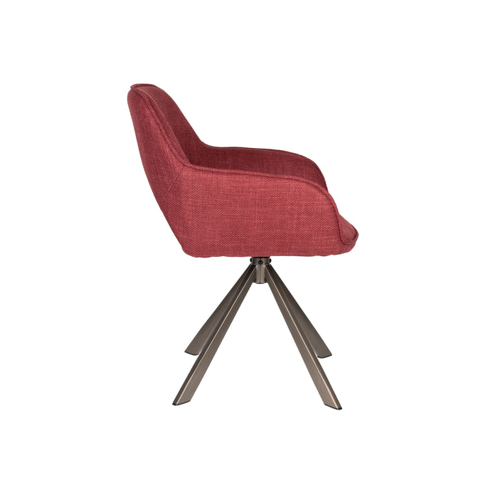 Housecraft Living Toye Eetkamerstoelen draaibaar Rood - Set van 2