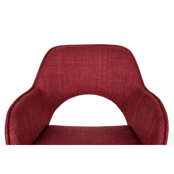 Housecraft Living Toye Eetkamerstoelen draaibaar Rood - Set van 2