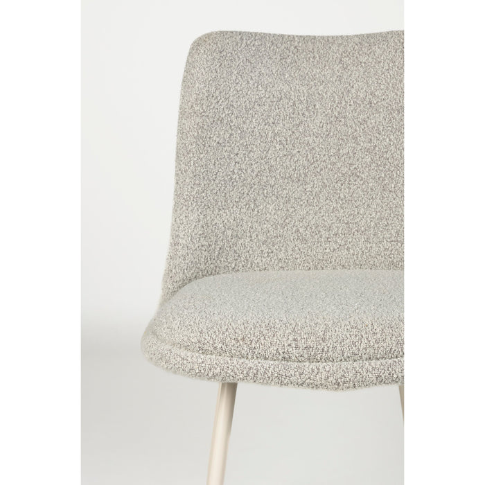 Housecraft Living Fijs Eetkamerstoelen Off-White - Set van 2 - Grijs