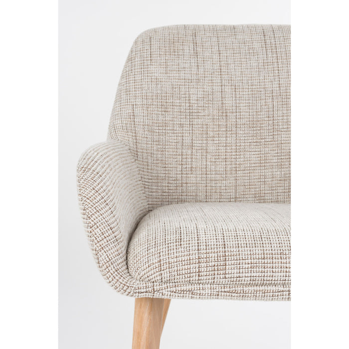 Housecraft Living Loua Eetkamerstoelen Beige| Bruin - Set van 2