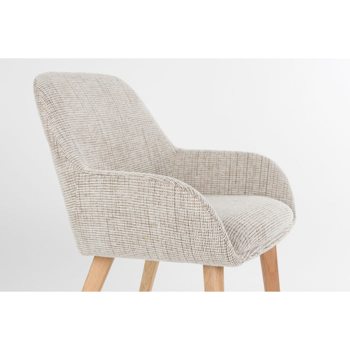 Housecraft Living Loua Eetkamerstoelen Beige| Bruin - Set van 2
