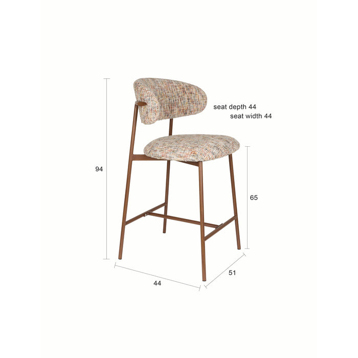 Housecraft Claes Counter| Barkrukken Meerkleurig - Set van 2