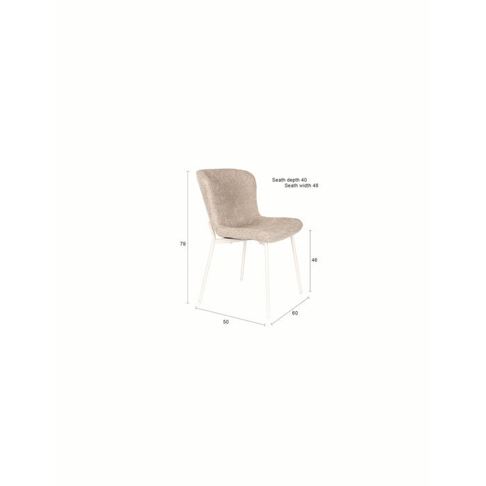 Housecraft Living Marion Eetkamerstoelen Bruin| Beige - Set van 2