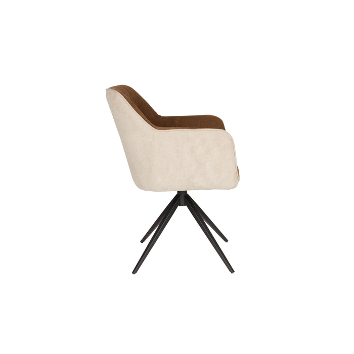 Housecraft Living Daley Eetkamerstoelen Beige|Bruin - Set van 2