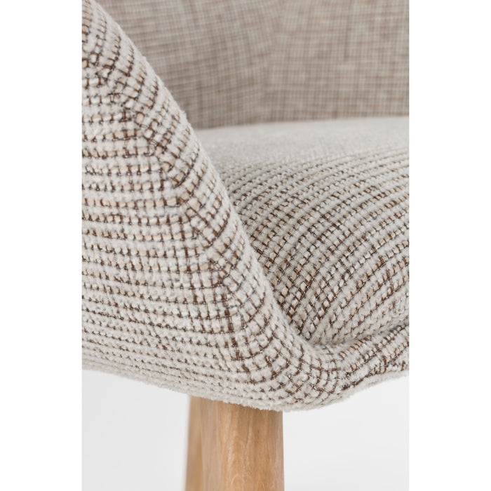 Housecraft Living Loua Eetkamerstoelen Beige| Bruin - Set van 2