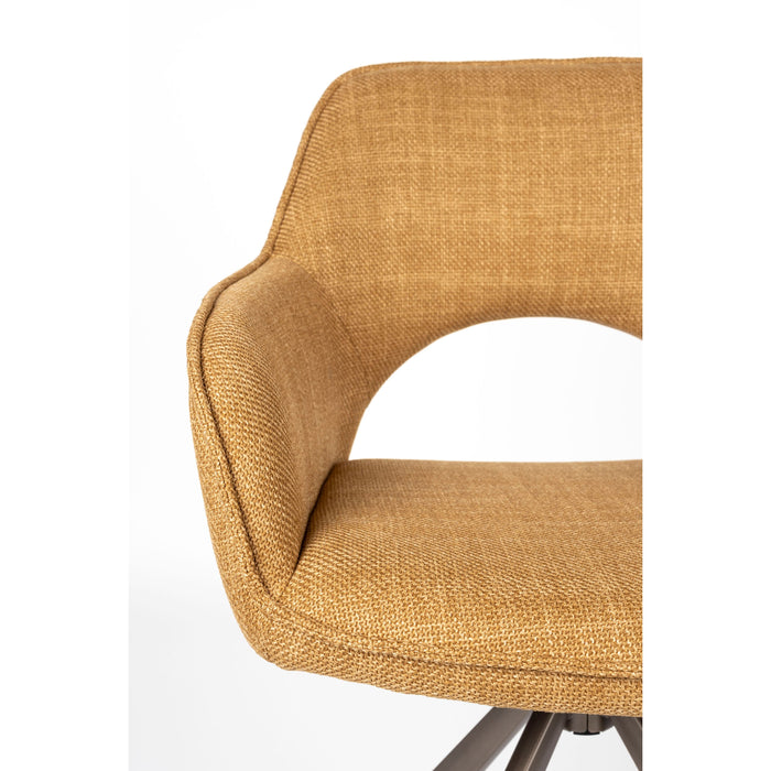 Housecraft Living Toye Eetkamerstoelen draaibaar Geel - Set van 2