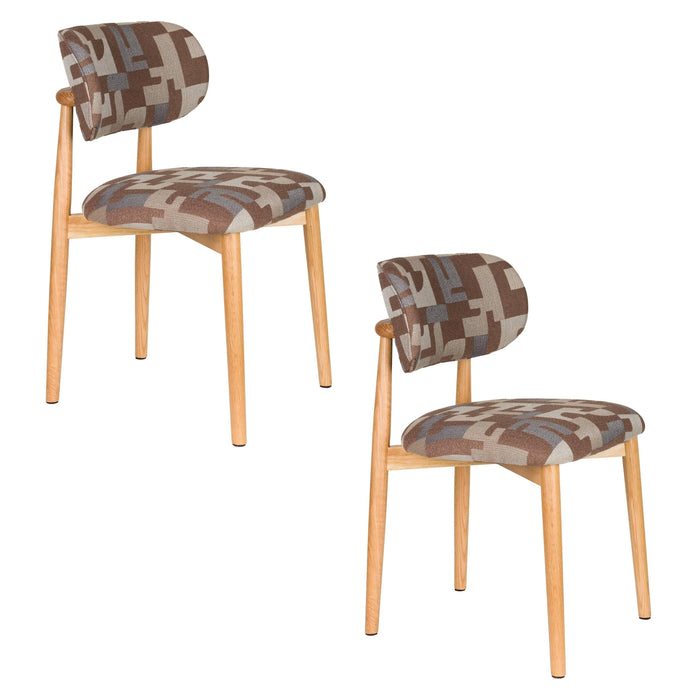 Housecraft Living Elle Eetkamerstoelen Bruin - Set van 2