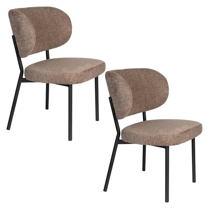 Housecraft Living Sanne Eetkamerstoelen Bruin - Set van 2