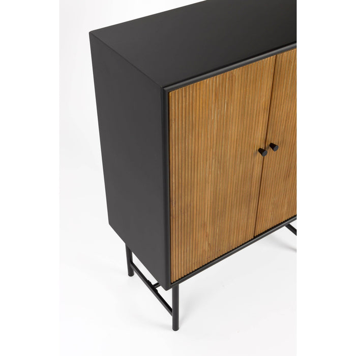 Housecraft Living Coztilla Kast| Opbergkast Laag Zwart| Bruin