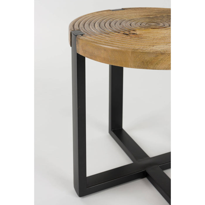 Housecraft Living Buz Bijzettafel Rond 40 cm Mangohout - Bruin