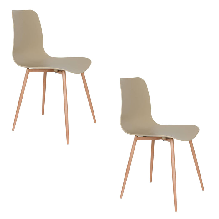 Housecraft Living Leon Eetkamerstoelen Beige - Set van 2