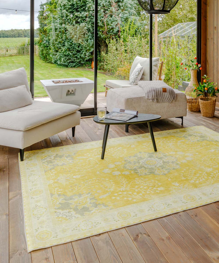 Heritaged Vintage buitenkleed - Valenca Luna geel - 200x290 cm