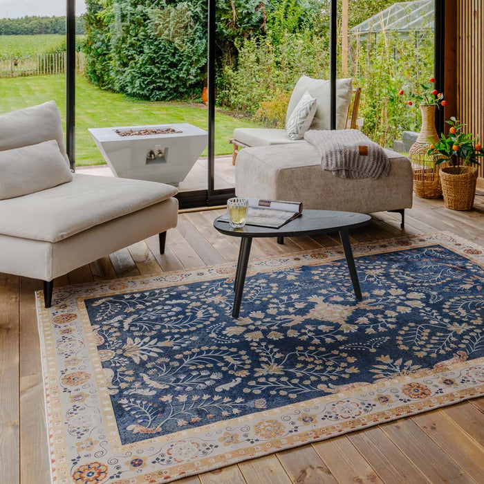 Heritaged Vintage buitenkleed - Valenca Sera donkerblauw - 120x160 cm