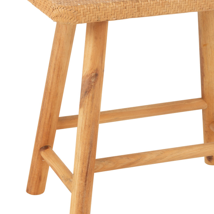 J-Line kruk Rechthoek - riet|sparhout - naturel