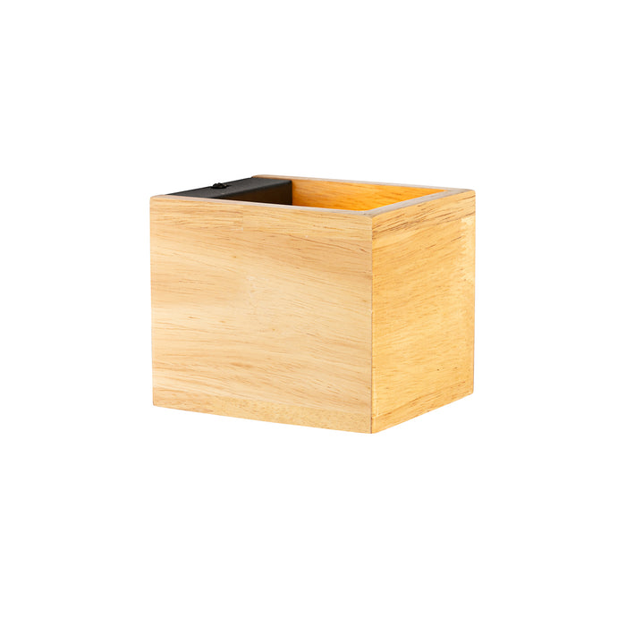 QAZQA Landelijke wandlamp eiken hout - Transfer