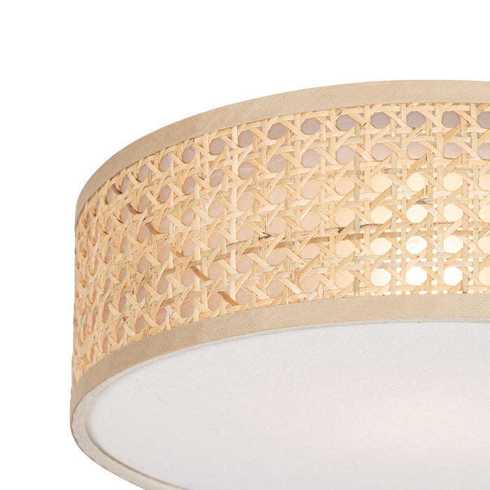 QAZQA Oosterse plafondlamp rotan 30 cm - Tromma