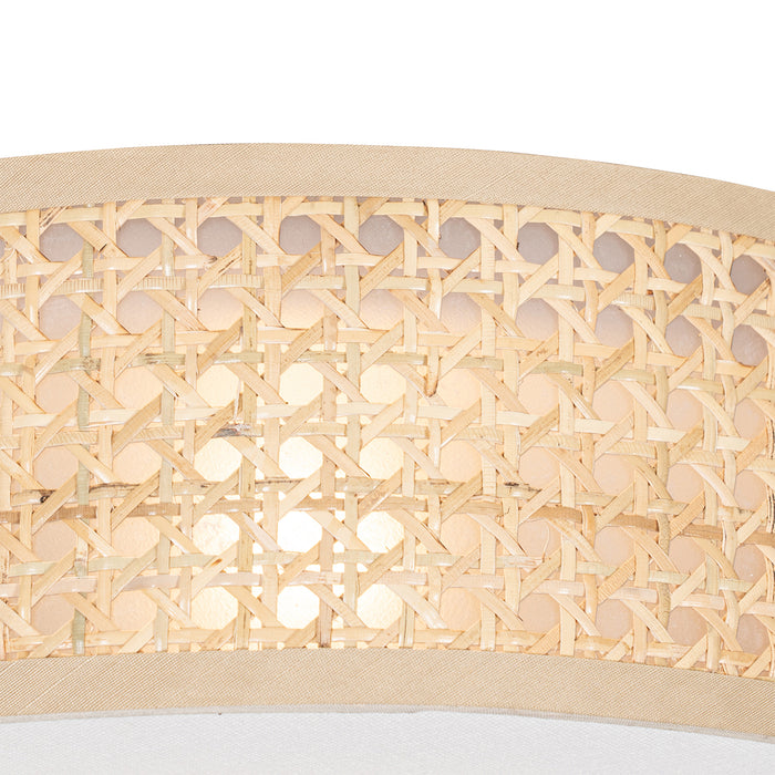 QAZQA Oosterse plafondlamp rotan 30 cm - Tromma