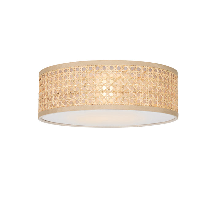 QAZQA Oosterse plafondlamp rotan 30 cm - Tromma