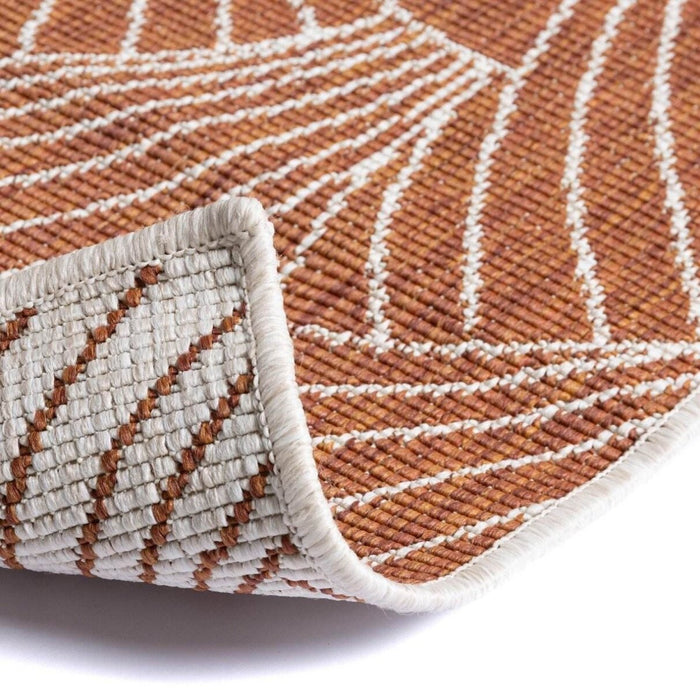 Interieur05 Buitenkleed Deco roest|wit dubbelzijdig - 160 x 230 cm