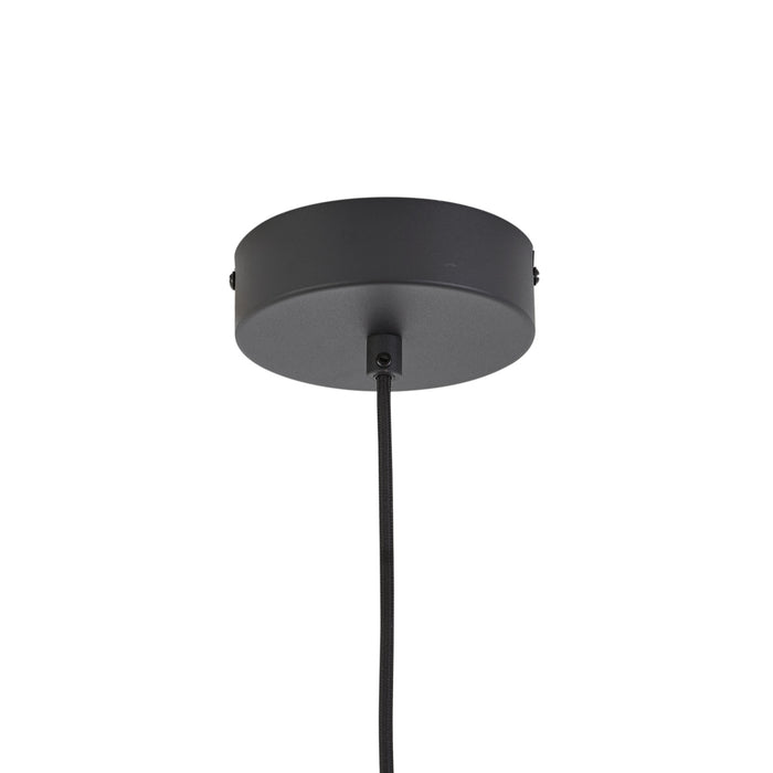 QAZQA Art Deco hanglamp zwart met smoke en helder glas 3-lichts incl.