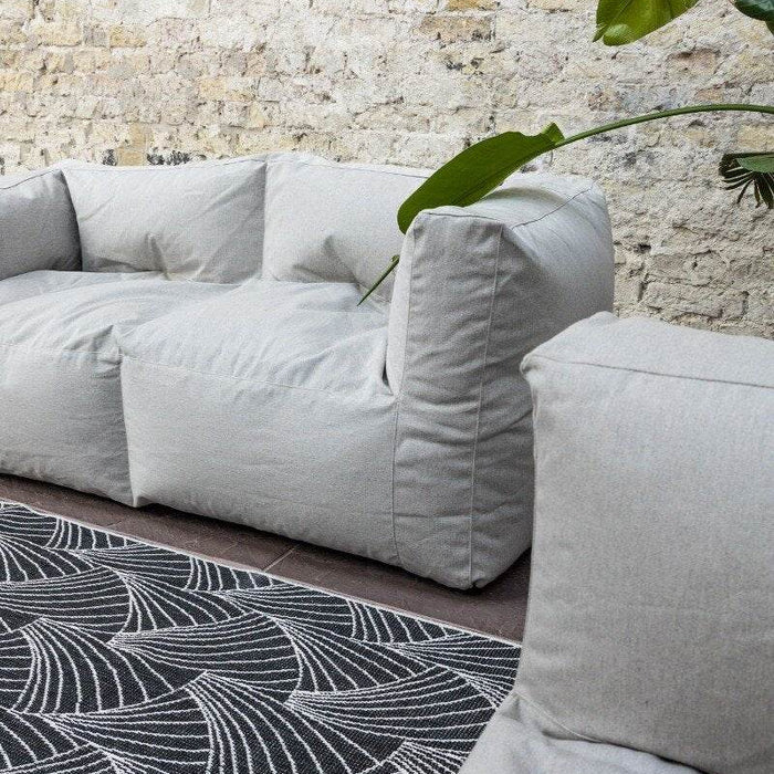 Interieur05 Buitenkleed Deco zwart|wit dubbelzijdig - 160 x 230 cm