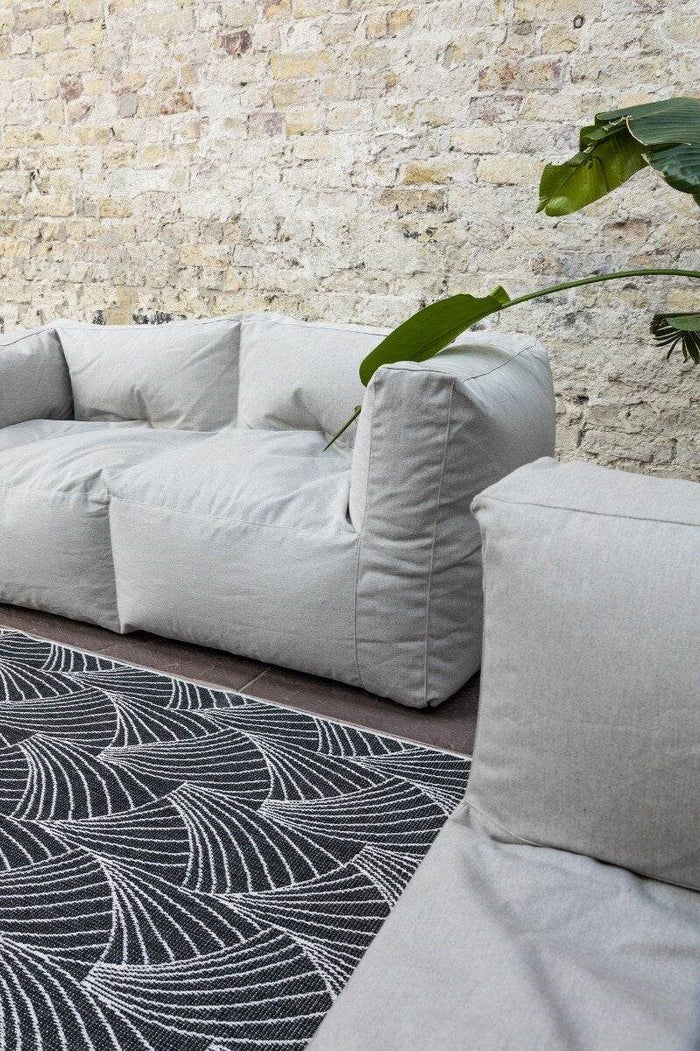 Interieur05 Buitenkleed Deco zwart|wit dubbelzijdig - 160 x 230 cm