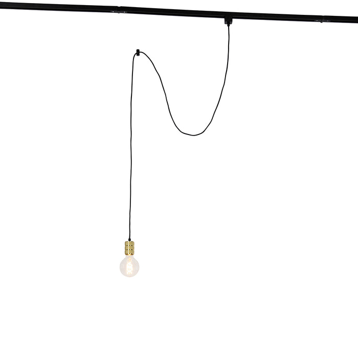 QAZQA Hanglamp met rail ophanging goud - Iconic Cavalux