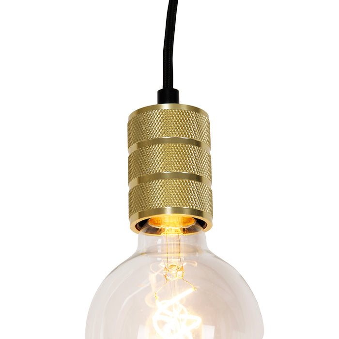 QAZQA Hanglamp met rail ophanging goud - Iconic Cavalux