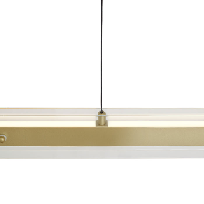 QAZQA Moderne hanglamp messing met helder glas - Catch