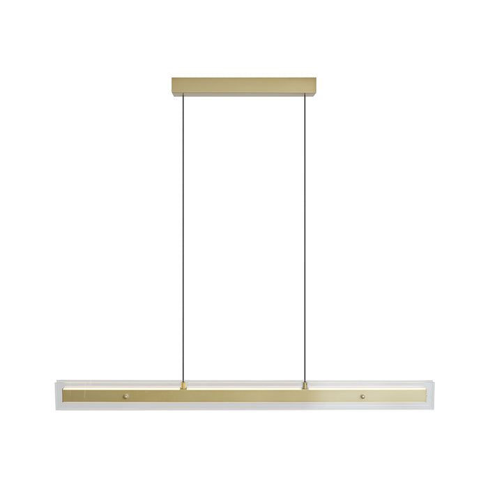 QAZQA Moderne hanglamp messing met helder glas - Catch