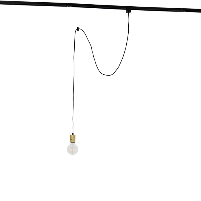 QAZQA Hanglamp met rail ophanging goud - Iconic Cavalux