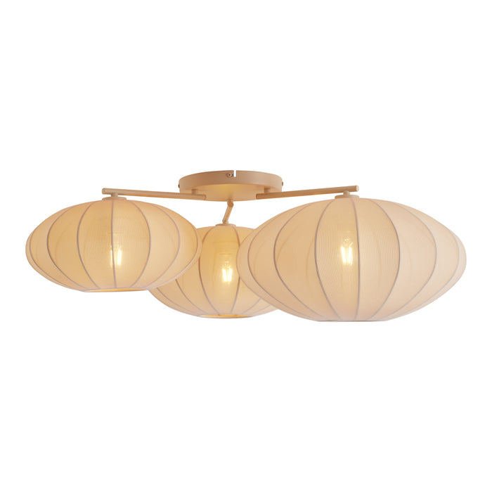 QAZQA Japandi plafondlamp beige 3-lichts - Multi Bida