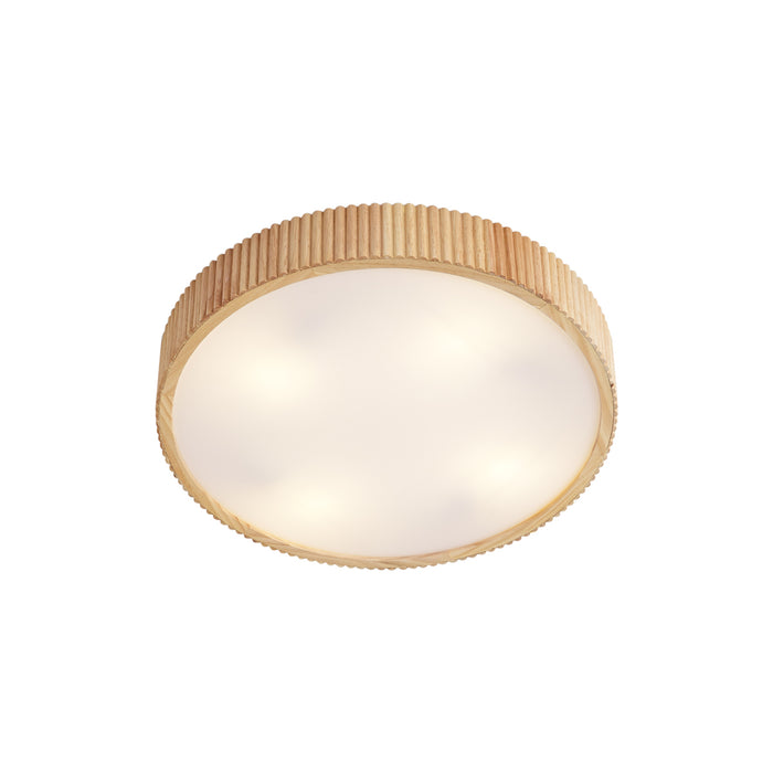 QAZQA Japandi plafondlamp hout 60cm 5-lichts - Lyra
