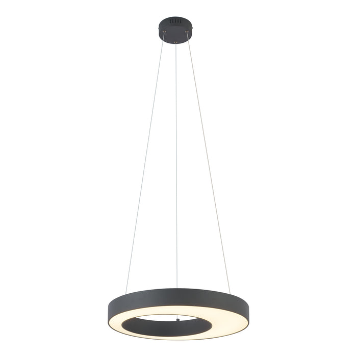 QAZQA Moderne hanglamp zwart 50cm incl. LED 3-staps dimbaar -