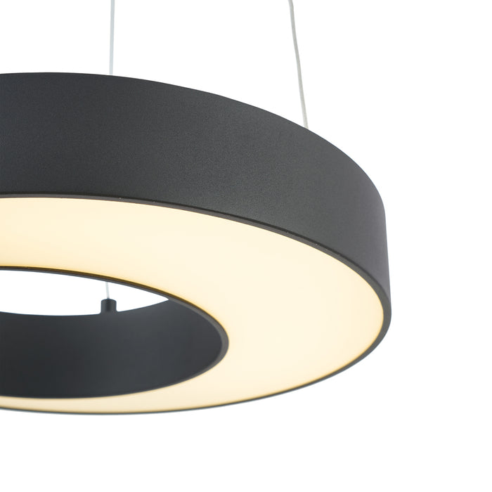 QAZQA Moderne hanglamp zwart 50cm incl. LED 3-staps dimbaar -