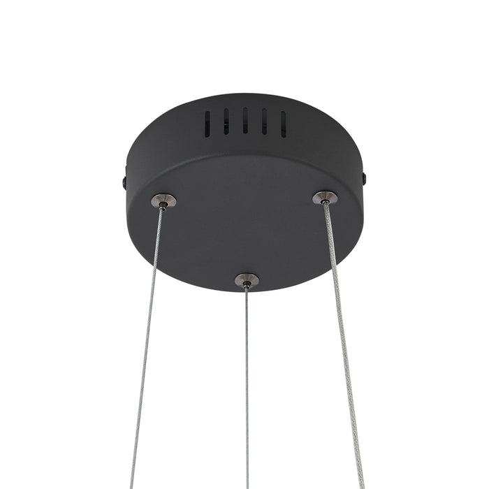 QAZQA Moderne hanglamp zwart 50cm incl. LED 3-staps dimbaar -