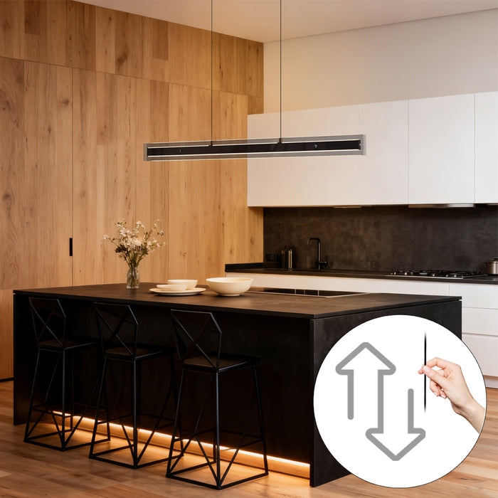 QAZQA Moderne hanglamp zwart met smoke glas - Catch