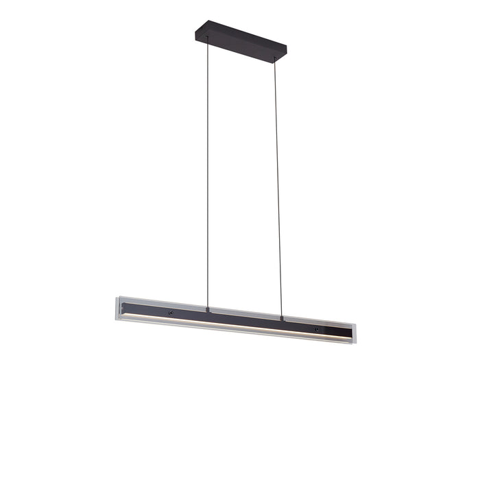 QAZQA Moderne hanglamp zwart met smoke glas - Catch