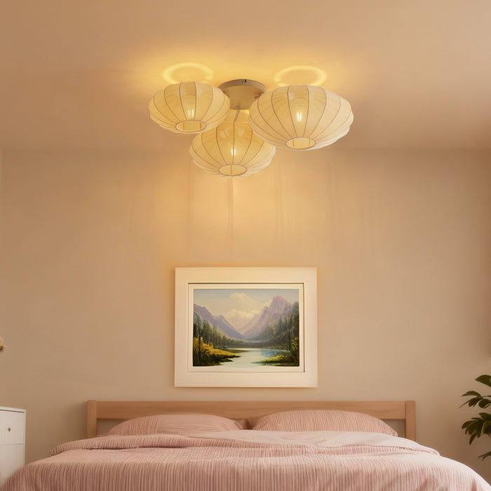 QAZQA Japandi plafondlamp beige 3-lichts - Multi Bida