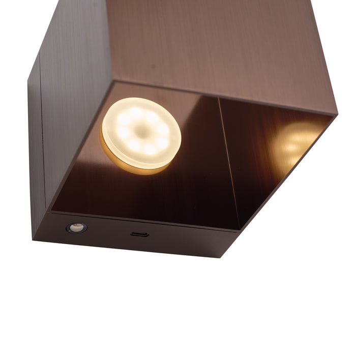 QAZQA Moderne wandlamp donkerbrons incl. LED en touch dimmer