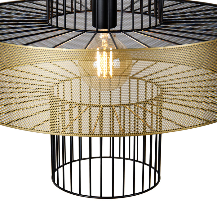 QAZQA Smart hanglamp goud met zwart 50 cm incl. Wifi G95 - Tess