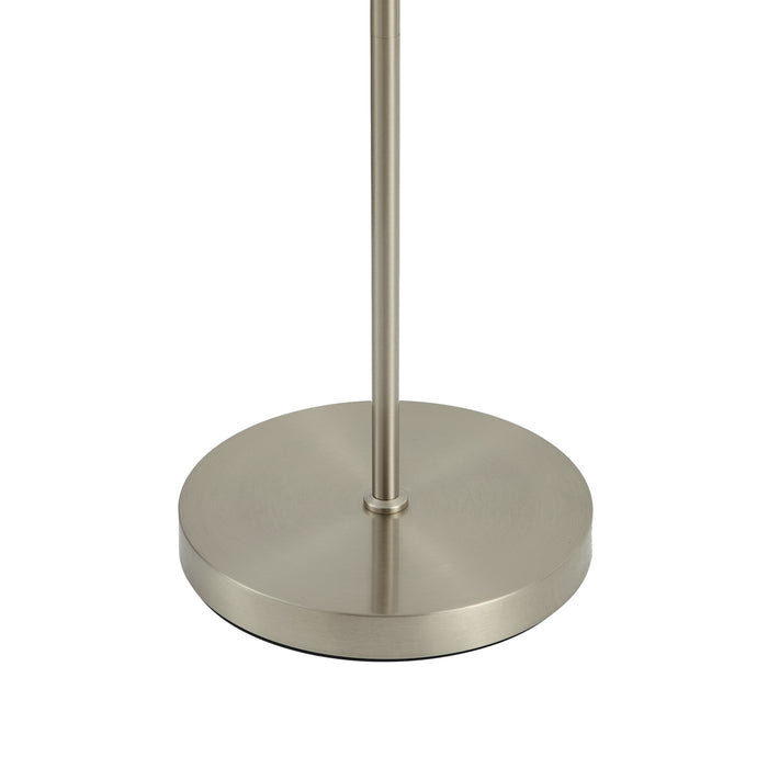 QAZQA Moderne vloerlamp staal incl. LED 3-staps dimbaar oplaadbaar -