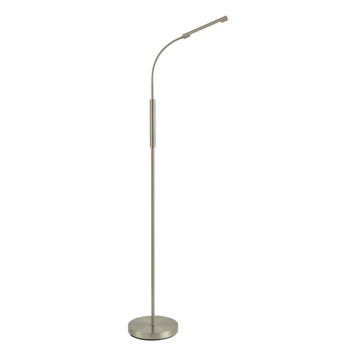 QAZQA Moderne vloerlamp staal incl. LED 3-staps dimbaar oplaadbaar -