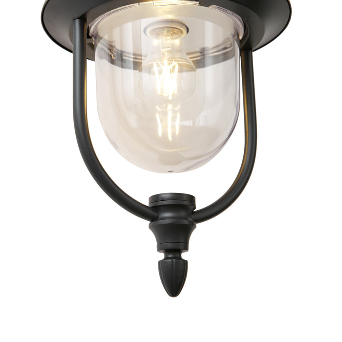 QAZQA Klassieke buiten wandlamp zwart met helder glas - Genoa